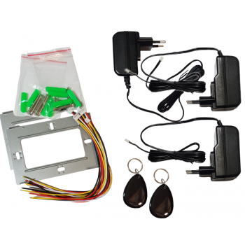 ZESTAW WIDEODOMOFONOWY VIRONE VDP-61 RFID SZYFRATOR APLIKACJA MOBILNA 2 MONITORY